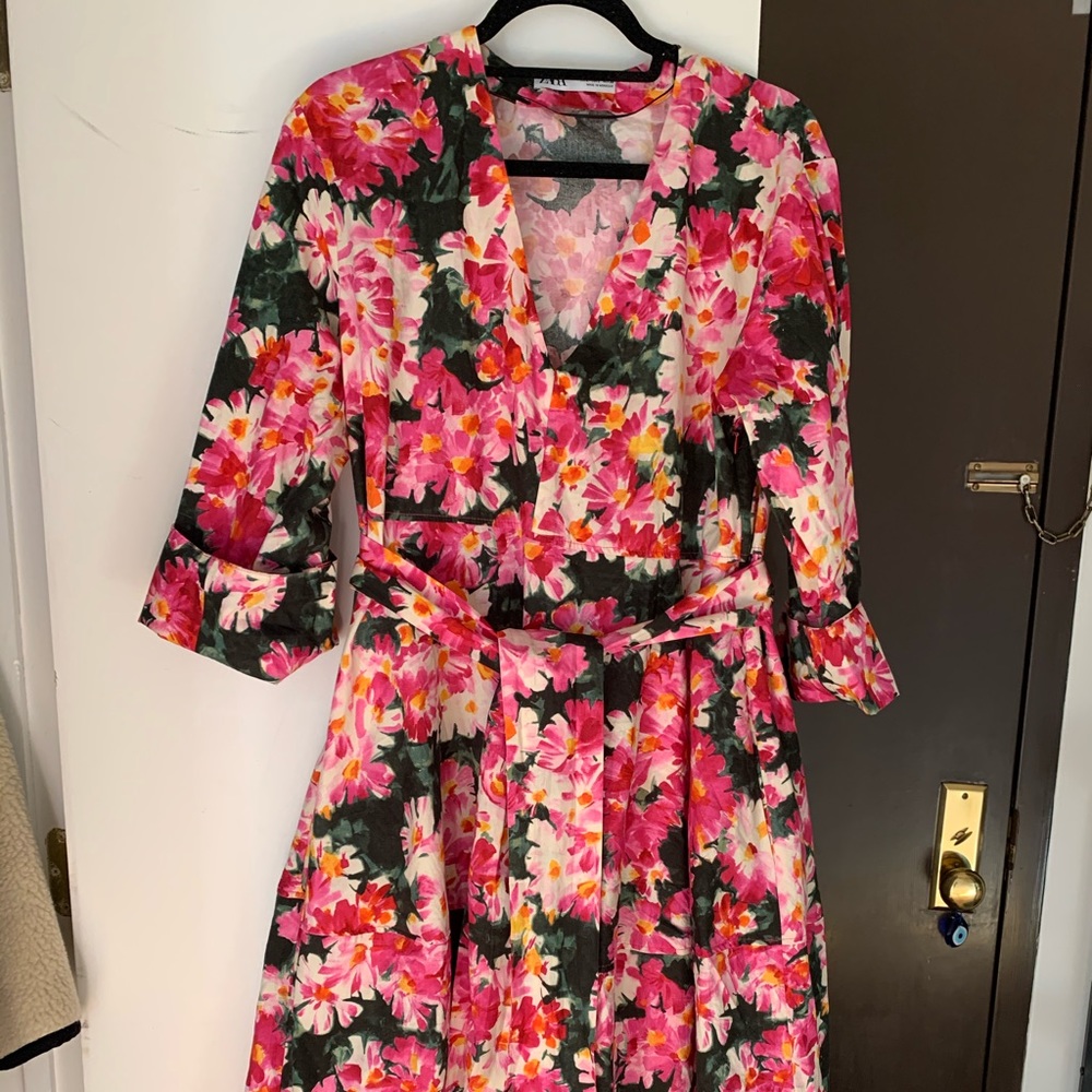 Zara Midi tea length fit and flare dress